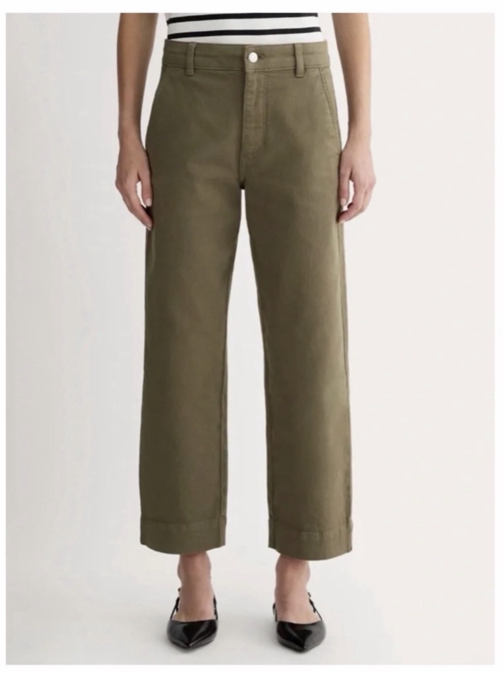 NWT Everlane The Utility Straight-Leg Pant Olive Green Pants Size 6R